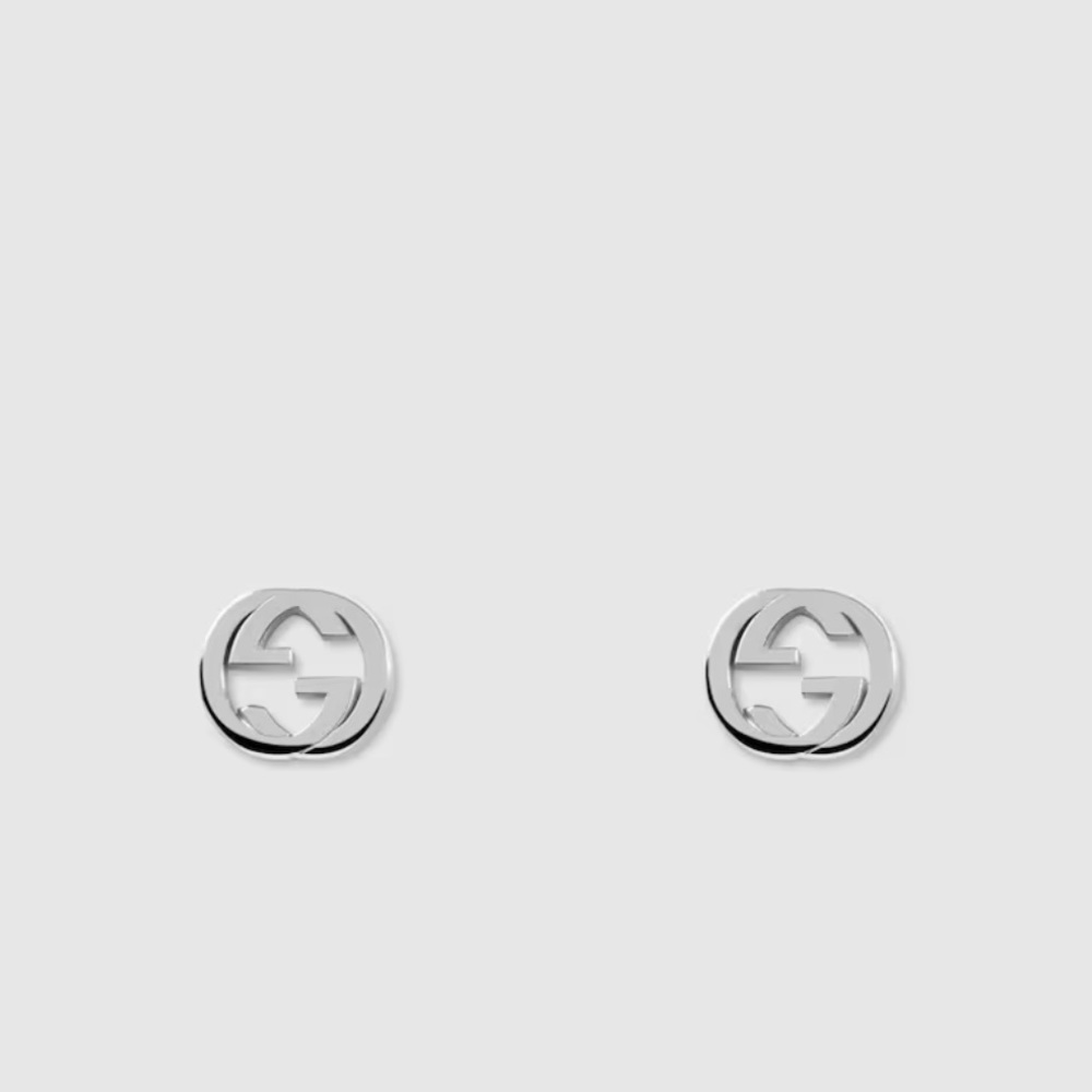 Gucci silver interlocking earrings